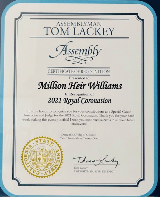 Assemblyman Tom Lackey- Royal Coronation